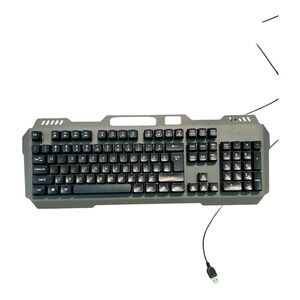 Titan Metal Gaming Keyboard RGB LED Wired USB Full Size Tested Working GAKB-0008